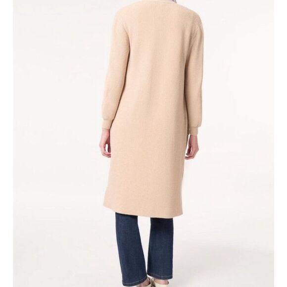 Jones New York Petite Ribbed Open Front Cardigan Duster Sweater L - Picture 3 of 6